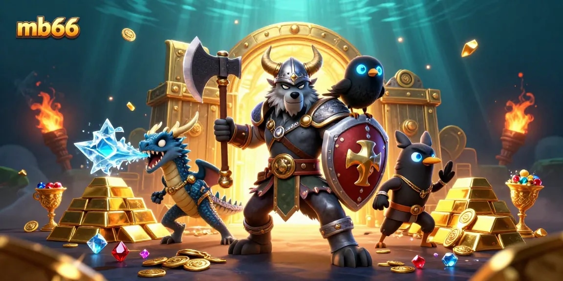 Khám phá thế giới mb66 với chiến binh sói Viking, rồng và kho báu rực rỡ.