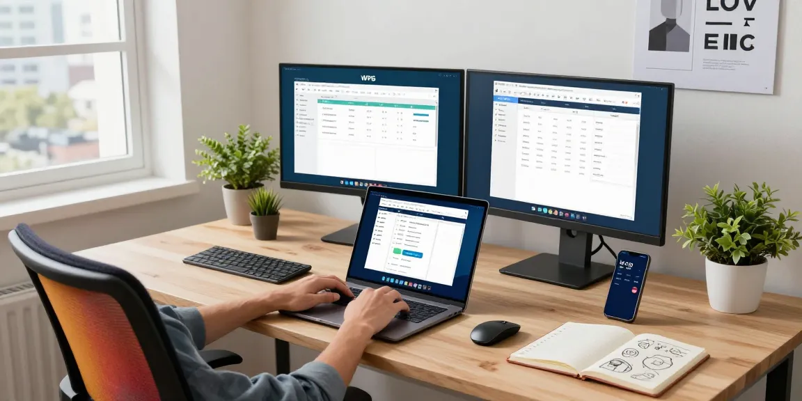 WPS Download in an innovative tech workspace with vibrant visuals