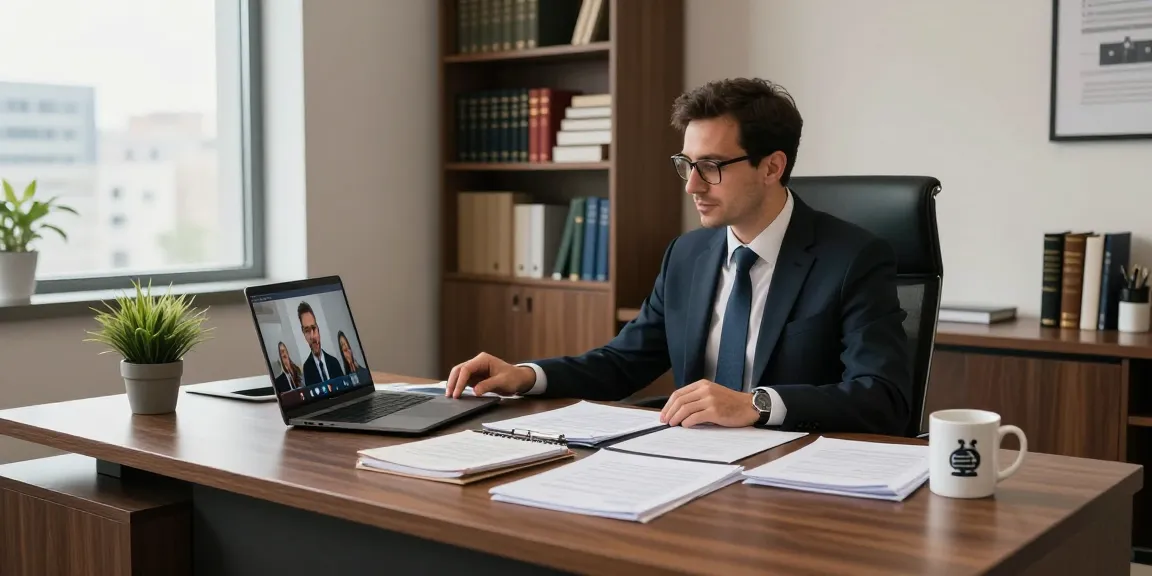 Law Firm Turkey attorney engaging with clients in a modern office setting.