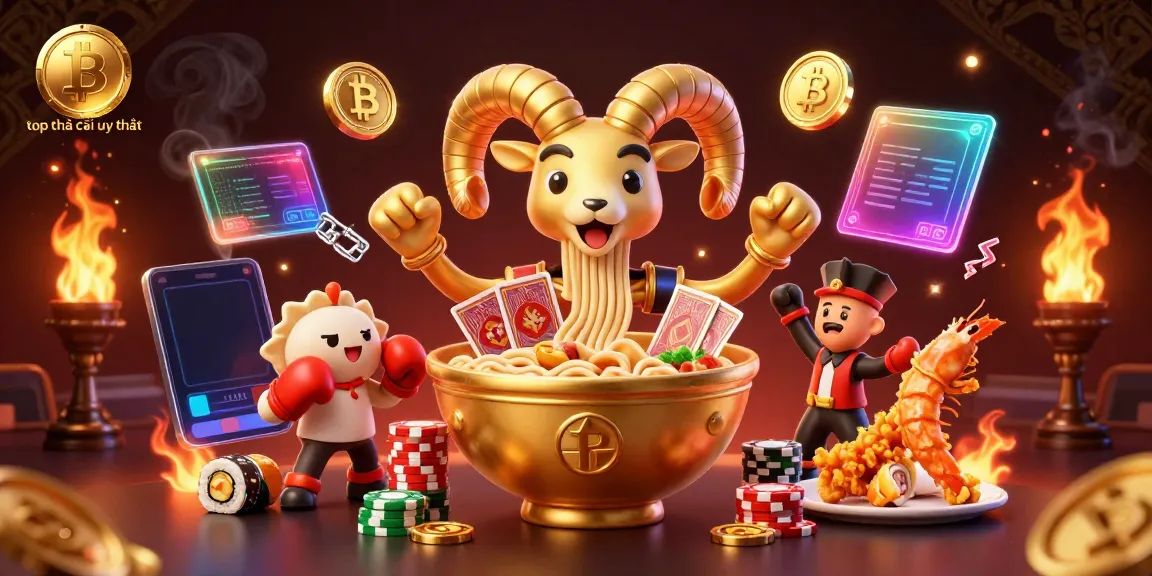 Engage with top nhà cái uy tín at the vibrant online casino scene featuring unique characters and crypto elements.