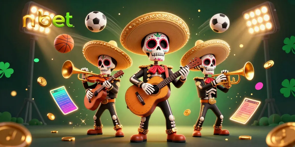 Engage with nbet's vibrant Day of the Dead mariachi band celebrating sports betting excitement with dynamic visuals.