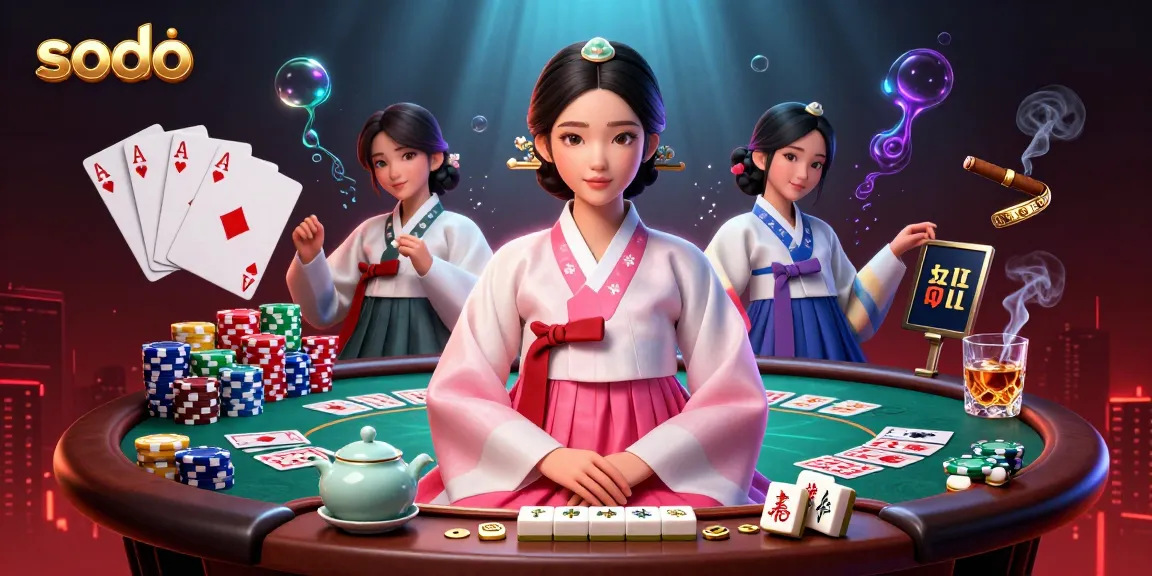 Sodo showcases an elegant Asian woman and vibrant poker scene, creating an immersive gaming experience.